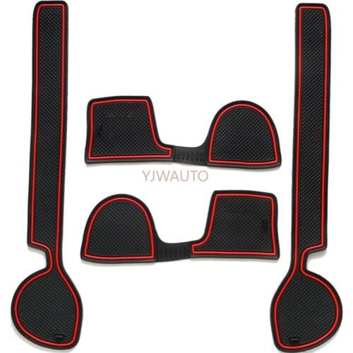 Door Slot Mat for Honda CRV 2008-2010 Gate Groove Cushion Car Door Rubber Cup Holder Mats Anti-slip Carpets Position