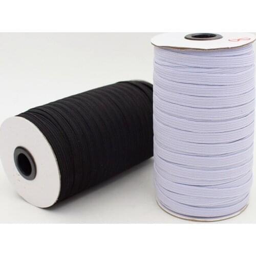 3mm/6MM White/black Flat Elastic Bands Elastic rubber band wedding Garment elastic tape for DIY sewing Stretch Rope