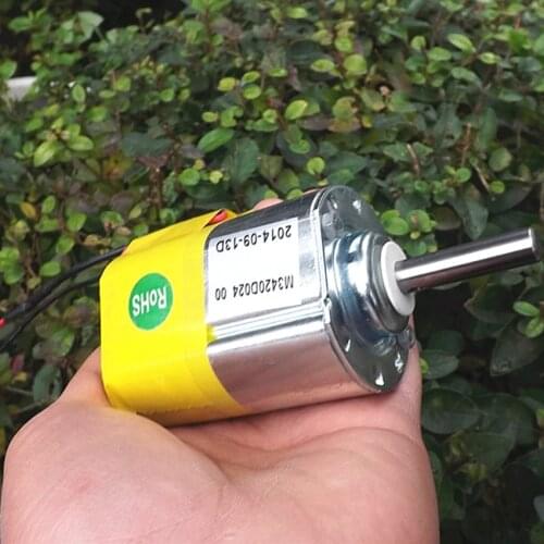 DC 24V Permanent Magnet Motor with Ball Bearing Shaft Dia 8mm Forward & Reverse Adjustable Speed Motor DIY Tool Motor 2500 Rpm