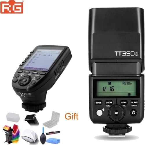 Godox TT350 GN36 2.4G TTL HSS Mini Flash Speedlite+XPro-X Flash Transmitter Trigger Kit for Canon Nikon Sony Fuji Olympus Camera