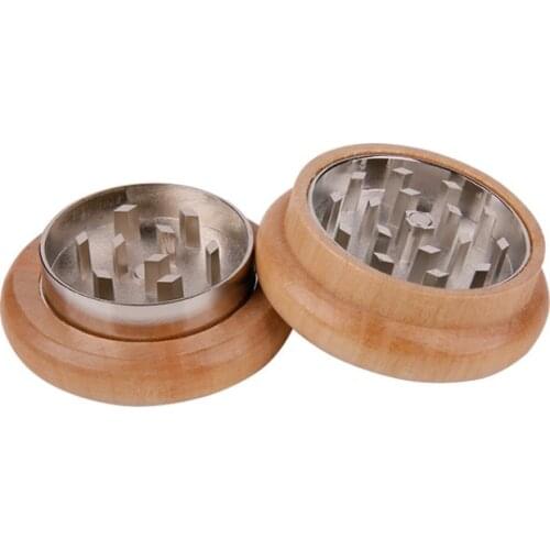 Hot Sale Wood Herbal Herb Tobacco Grinder Spice Weed Grinders Smoking Pipe Accessories Gold Smoke Cutter