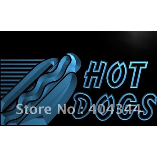 LB083- OPEN Hot Dogs Cafe NR LED Neon Light Sign home decor crafts