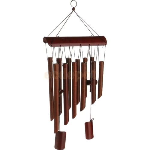 MagiDeal Large Deep Relaxing 8 Tubes Bamboo Chapel Bells Windmill Wind Chimes Decor Handmade Ornament Garden Outdoor Windchime