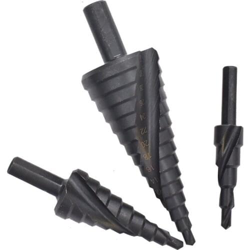 3pcs/set 4-12/20/32mm HSS Cobalt Step Drill Bit Set High Speed Steel Spiral Metal Cone Triangle Shank Hole Cutter Metal drills