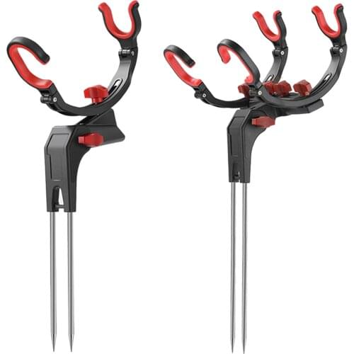 Adjustable Aluminum Fishing Spinning Rod Pole Holder Ground Insert Support Stand Fishing Rod Holder Rack