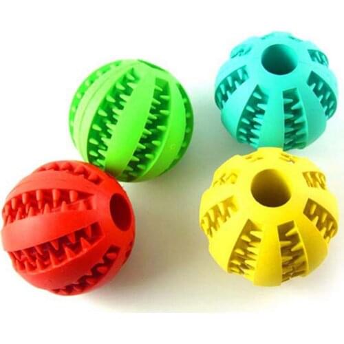 Pet Dog Toys Funny Interactive Elasticity Ball Dogs Chew Toy For Dog Teeth Clean Ball Of Food Extra-tough Squeaking Rubber Ball