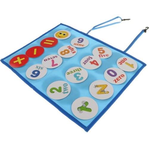Fabric Cute Alphabet Number Sticker Board Early Educational Kids Baby Toys