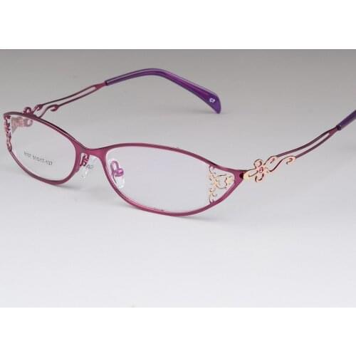 Womens Business Glasses Frame Metal Full Frame Glasses Frame Titanium Alloy Ultra Light Myopia Frame Women