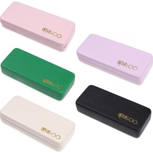 1Pc PU Leather Metal Square Glasses Protective Eye Glasses Case Eyeglass Cases Portable Sunglasses Box Eyewear Accessories