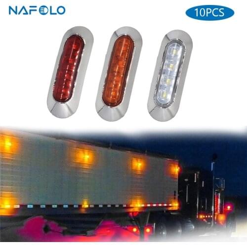 10PCS Car LED Side Clearance Lamp Tail Reverse Turn Signal Light Truck Trailer Lorry UTE Warning Fog Parking Lighting Bar