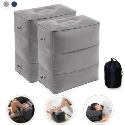 2019 Flight Sleeping Footrest Pillow Foldable Inflatable Travel Foot Rest Pillow Portable Plane Train Kids Bed Foot Rest Pad