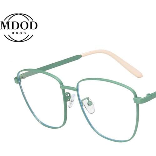 2021Fashion Vintage Ultra Light Square Big Frame Solid Color Flat Glasses Black Thin Frame Personality Women Man Reading Glasses