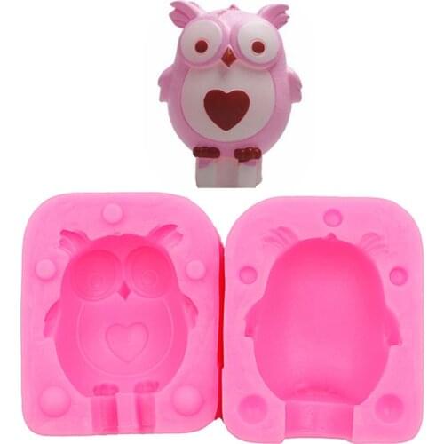 3D Owl Frozen Sugar Cake Silicone Mold Handmade Chocolate Soap Mold Cake Dessert Mold DIY Kitchen Bakeware Candle Craft Mold