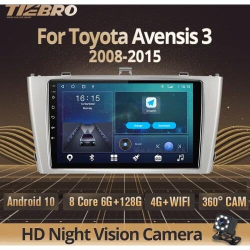 2DIN Android10 Car Radio For Toyota Avensis 3 2008-2015 GPS Navigation Auto Radio Stereo Receiver DSP Car Multimedia Player IGO