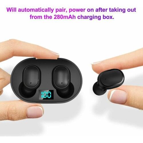 E6S Tws Bluetooth 5.0 Wireless Headphone LED Display Noise Airdots Sports Stereo Earpiece Earphone Prevention Heades For Re T2B7