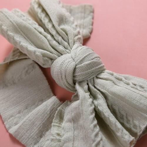 New Braid Hair Bows For Baby Girls Child Kids Large Bowknot Nylon Princess Headband Baby Accessories Newborn Cute Hairbands