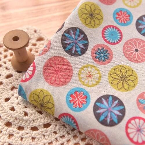 Color flower group cotton linen material Long skirt coffee shop table cloth hug pillowcase sofa cover fabric