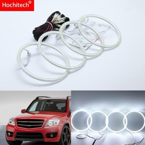 For MERCEDES BENZ GLK CLASS X204 2010 2011 2012 Ultra bright SMD white LED angel eyes halo ring kit daytime running light