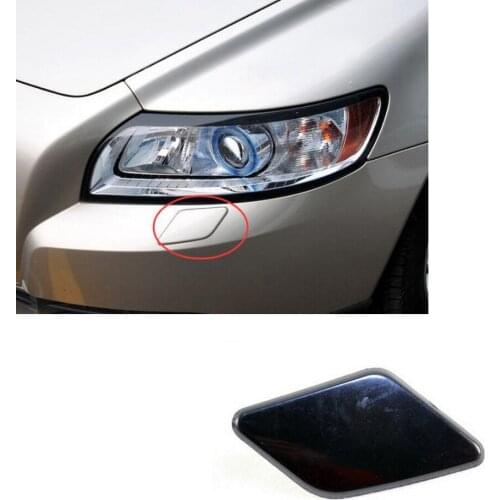 For V/olvo S40 V50 2005 2006 2007 Black Plastic Front Left Right 100% New Bumper Headlight Washer Jet Nozzle Cover Cap