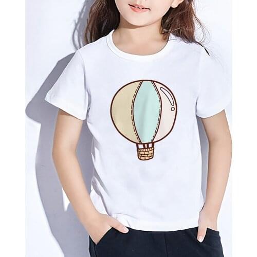 New Fashion Summer Color Balloon Cute Children Clothing For Kids Girl Boy Short Sleeve Print T Shirts Tops Baby Clothes,YKP020