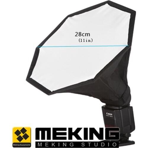 Ready Stock 28cm Flash Speedlite Octagon Softbox Diffuser for Canon Nikon Sony Speedligh Flash