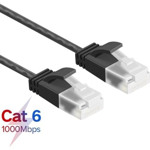 OD 2.8mm CAT6 Ethernet Cable 500MHz 1000Mbps Ultrafine RJ45 Network Lan Cable Patch Cord Cat 6 Cable for Computer Router Laptop