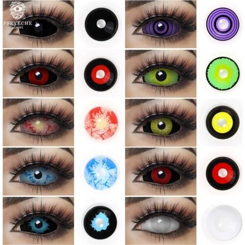 22MM Sclera Lenses Colored Contacts for Eyes Halloween Eye Contacts Rinnegan Cosplay Contact Lens 2 pcs Yearly Big Eye Contacts