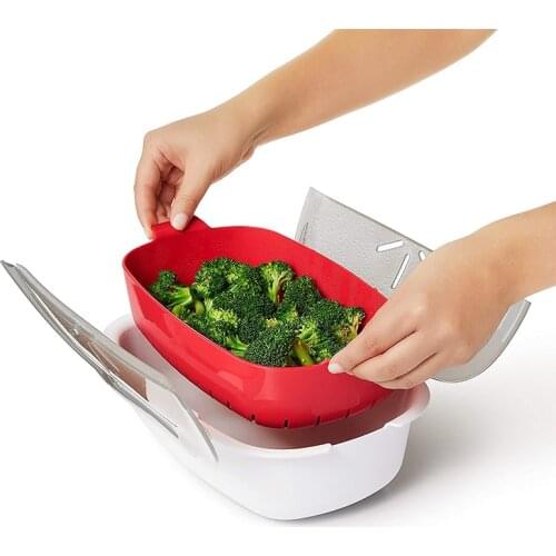 New Silicone Steamer Steam Case With Lid Microwave Oven Steamer For Steamed Bread Bun Dumpling Fish Kitchen Tools Cooking Tools