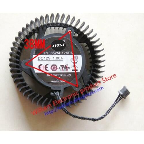 New Original FY06525H12SPA DF0652512SEUN DC12V 1.80A Pitch 38MM Diameter 65MM Graphics card cooling fan