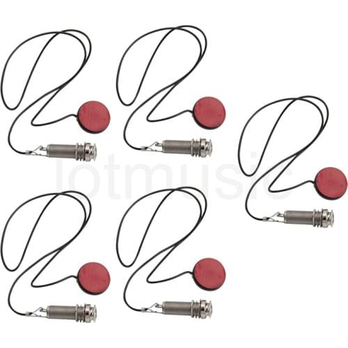 Single Head Passive Ukulele Pickup with Endpin Jack for Ukelele Uke Parts Chrome Pack of 5