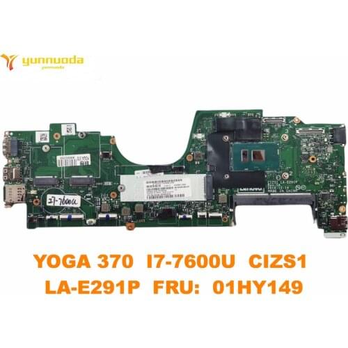 Original for Lenovo ThinkPad Yoga 370 Laptop motherboard YOGA 370 I7-7600U CIZS1 LA-E291P FRU 01HY149 tested good free ship
