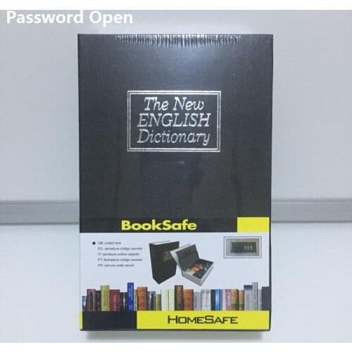 Password 18cm*11.5cm*5.5cm English BooksSafes Dictionary Creative Safes Box Metal Savings Bank