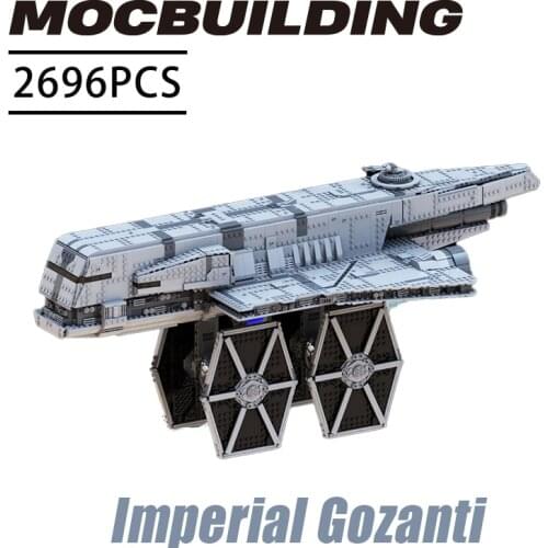 Space Series Interceptor Cruiser Model MOC Building Blocks Spaceship Childrens Toy Gift Imperial Gozanti-Class Armored Cruiser