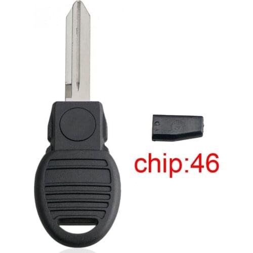 Durable Uncut Blade Blank Car Key Ignition with ID46 Transponder Chip Fit for Chrysler