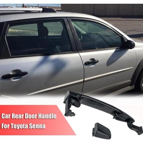 2pcs Car Rear Door Handle Tailgate Manual Abs Switch Knob For Toyota Sienna 04-10 Automobile Exterior Replacement Accessories