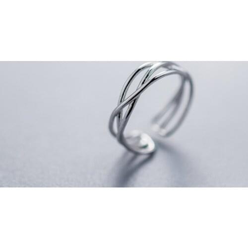 Size3-size4 Real. 925-Sterling Silver Jewelry Multi-Rows Line Hollow Cross Criss Knuckle Midi Toe Ring adjustable C-J4766