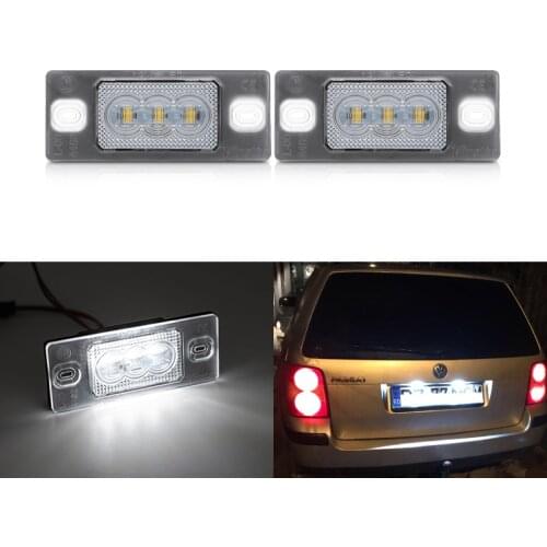 SMD Canbus White Led Number License Plate Lights For VW Golf 4 Golf 5 Variant Passat B5.5 Variant Tiguan For Skoda For Porsche