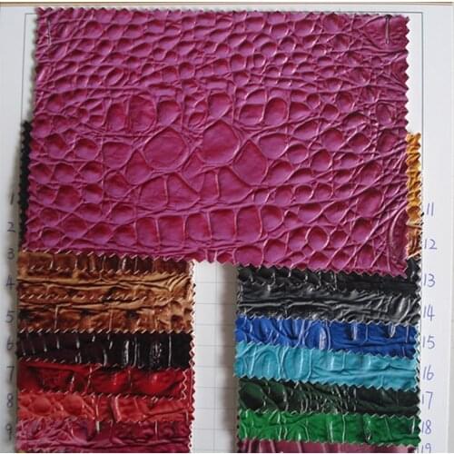 1.2mm thick wholesalefabric crocodile/ furniture upholstery material/ high quality synthetic PU crocodile skin fabric leather