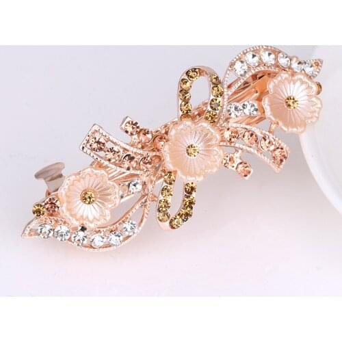 1PC Korean Alloy Rhinestone Trumpet Women Hair Claws lovely Girls Hair Clips Top Hair Grips Fashion Hair Accessories HeadWear