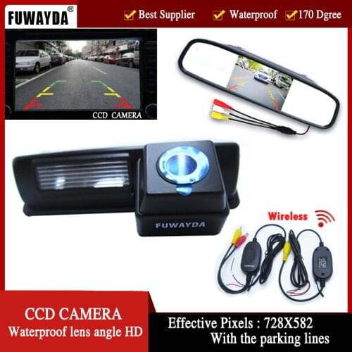 FUWAYDA 4.3" Car Rear View Mirror Parking Monitor+ Special Car Reverse Camera for Toyota HARRIER/ALTEZZA/PICNIC/ECHO VERSO/CAMRY