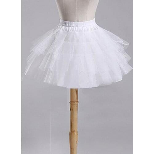 Womens Skirts Crinoline Petticoat Evening Party Underskirt Vintage Elastic Waist Ball Gown Ruffles Pleated Swing Skirt