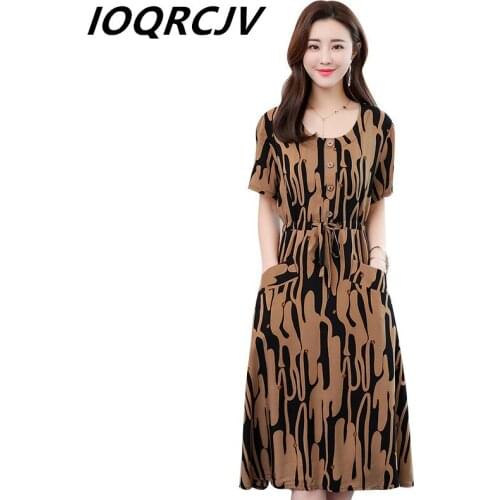 30 Colour 2019 Summer Women Dress Short-sleeve Boho Plus Size 6XL Slim O Neck Print Casual Party Midi Dress Female Vestidos