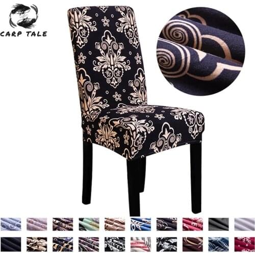 1/4/6pcs Spandex Elastic Printing Dining Chair Slipcover Modern Removable Anti-dirty Kitchen Seat Case Chair Cover for Banquet