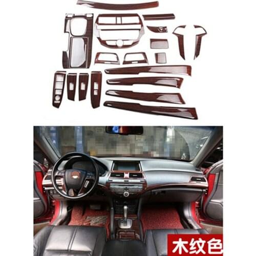1lot Car stickers ABS wooden grain inside decoration cover for 2008-2013 HONDA Accord 8 MK8