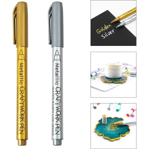 12 Pcs Epoxy Resin Drawing Pen Graffiti Point Pen Acrylic Paint Highlights Metallic Permanent Marker