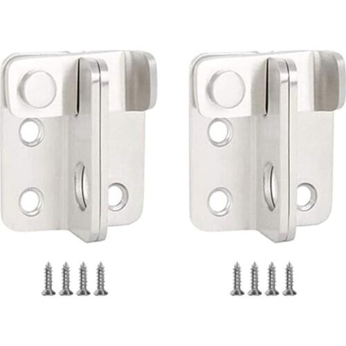 ABSF 2 Sets Door Latch Hasp Latch Lock Stainless Steel Safety Door Lock for Pet Doors Barn Doors Cabinets Thickened Locks