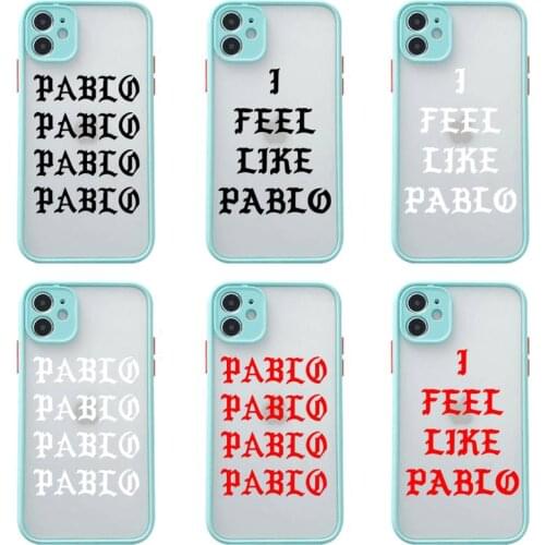 Kanye Omari West fashion Pablo Phone Cases For iphone 12 11 Pro Max Mini XS 8 7 Plus X SE 2020 XR Matte Transparent Light blue