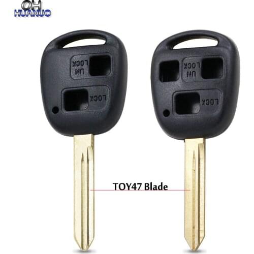 2 Button 3 Buttons Car Remote Key Case For Toyota TOY47 Uncut Blade
