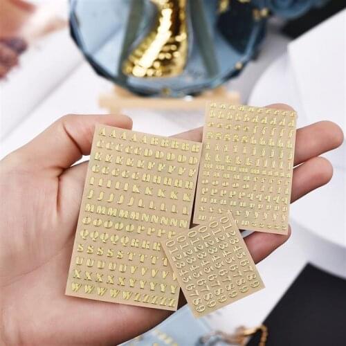 5Pcs/Pack 3mm English Letters Number Chunky Glitter Epoxy Resin Decorative Stickers UV Epoxy Resin Fillings