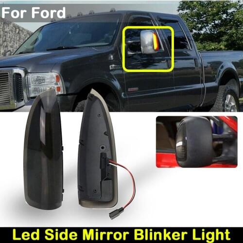 For Ford F250 F350 F450 F550 F650 Super Duty Excursion LED Side Rearview Mirror Light amber Turn Signal Indicator Lamp